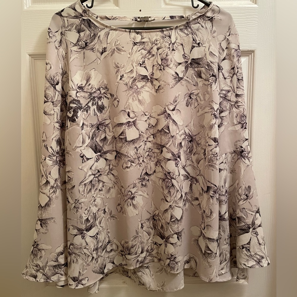 Flared Floral Blouse